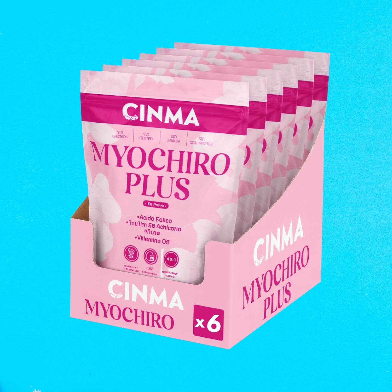 |𝐏𝐚𝐜𝐤 𝟔 𝐮𝐧𝐝| Myo D-chiro Inositol 40:1 Myochiro Plus Cinma