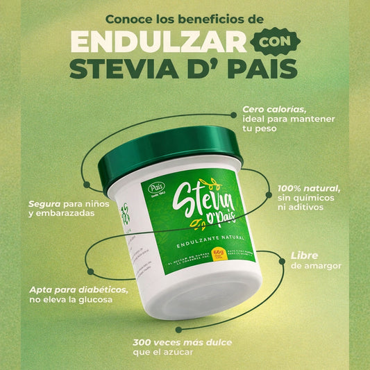 |𝐏𝐚𝐜𝐤 12 𝐮𝐧𝐝| Stevia Pura 66g D'Pais